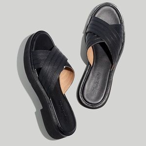 Madewell The Alina Platform Sandal in Black